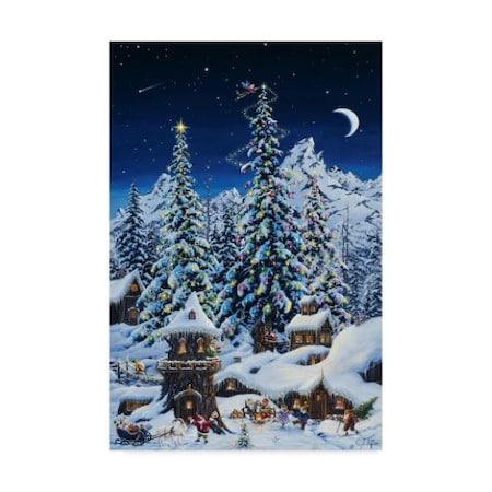 Jeff Tift 'Christmas With The Elves' Canvas Art,22x32